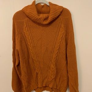 Burnt Orange Turtleneck Sweater